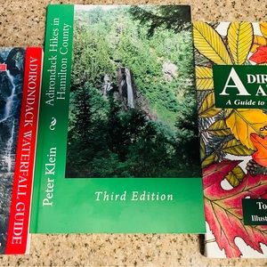 Set of 3 Adirondack ADK books Upstate New York Hiking Waterfalls Nature History